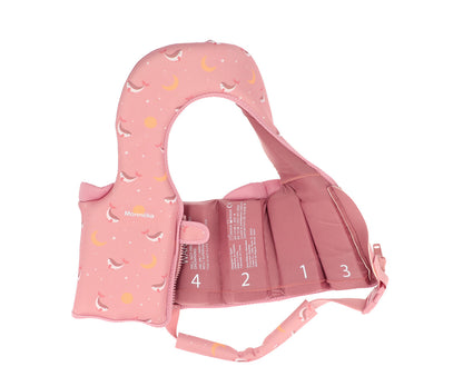 Colete Flutuador Aprendizagem 1-2 Anos - Whale Rosa  | Monnëka