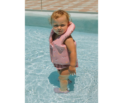 Colete Flutuador Aprendizagem 1-2 Anos - Whale Rosa  | Monnëka