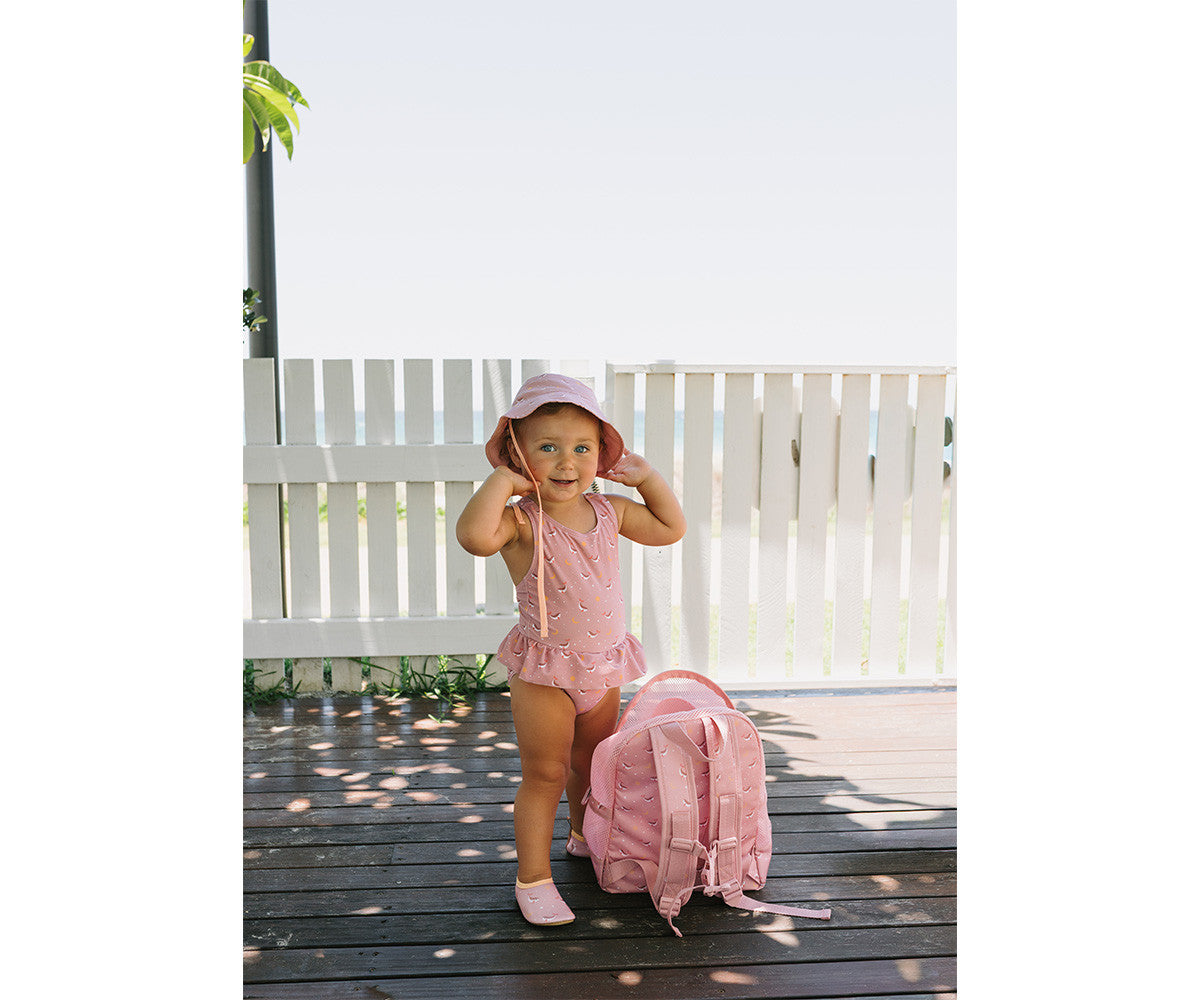 Mochila de Praia anti-areia - Whale Rosa | Monnëka