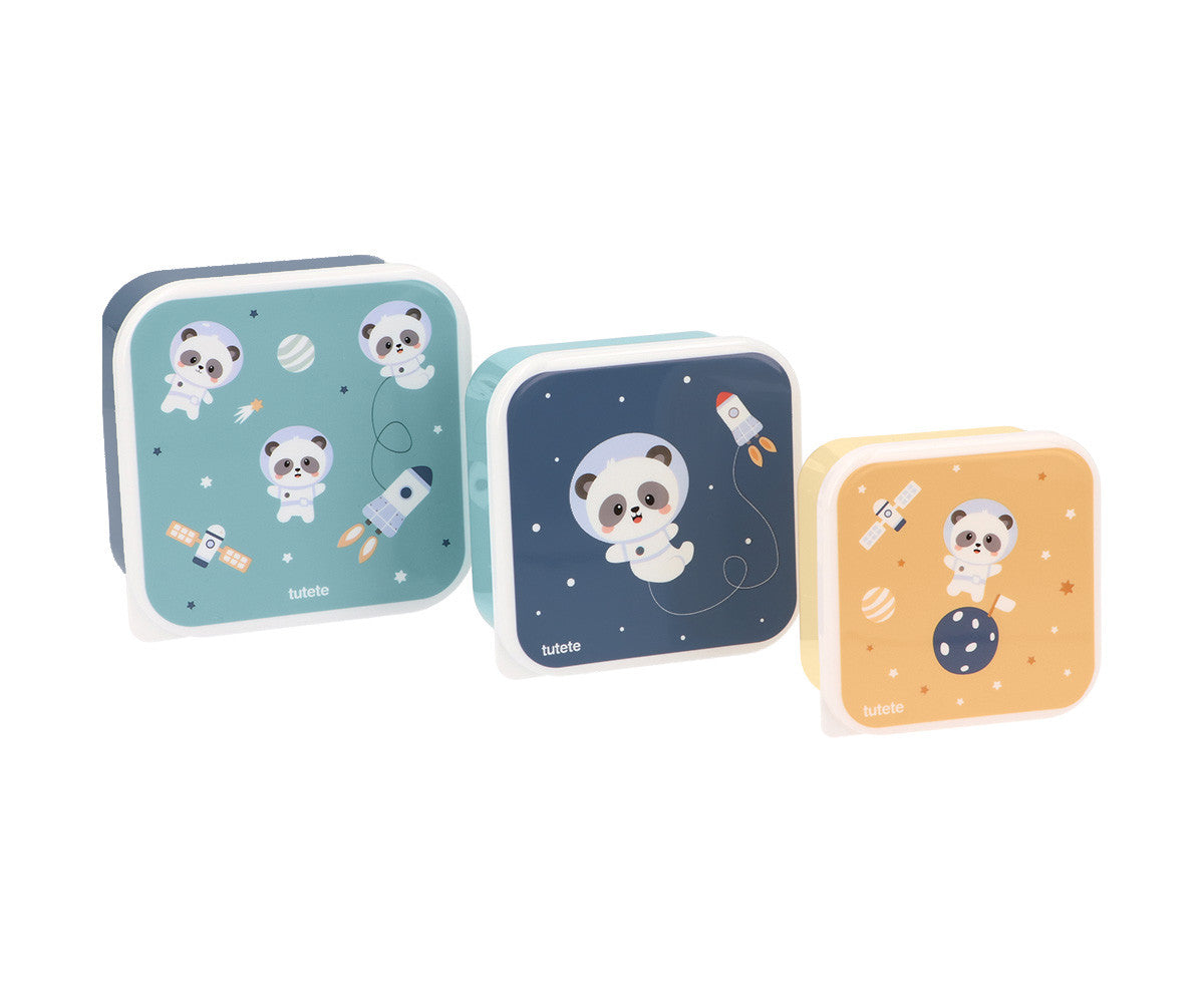 3 Caixas Snack - Pandas in Space | Tutete.