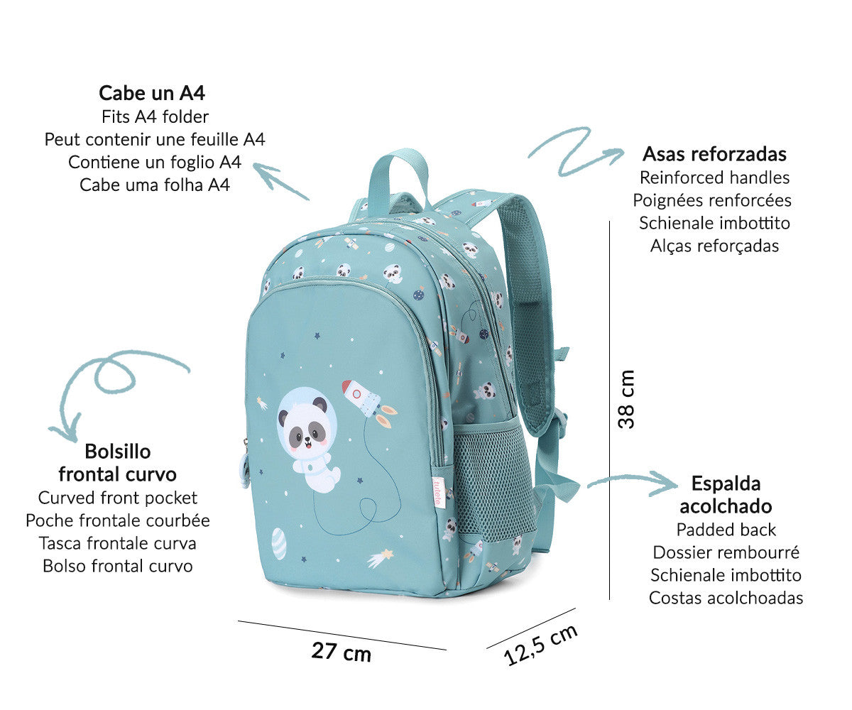 Mochila Escolar - Pandas in Space | Tutete