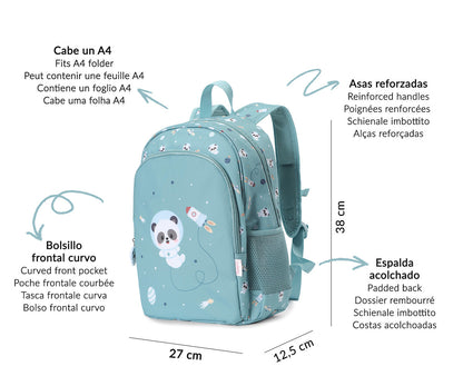 Mochila Escolar - Pandas in Space | Tutete