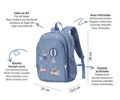 Mochila Escolar - Planes | Tutete.