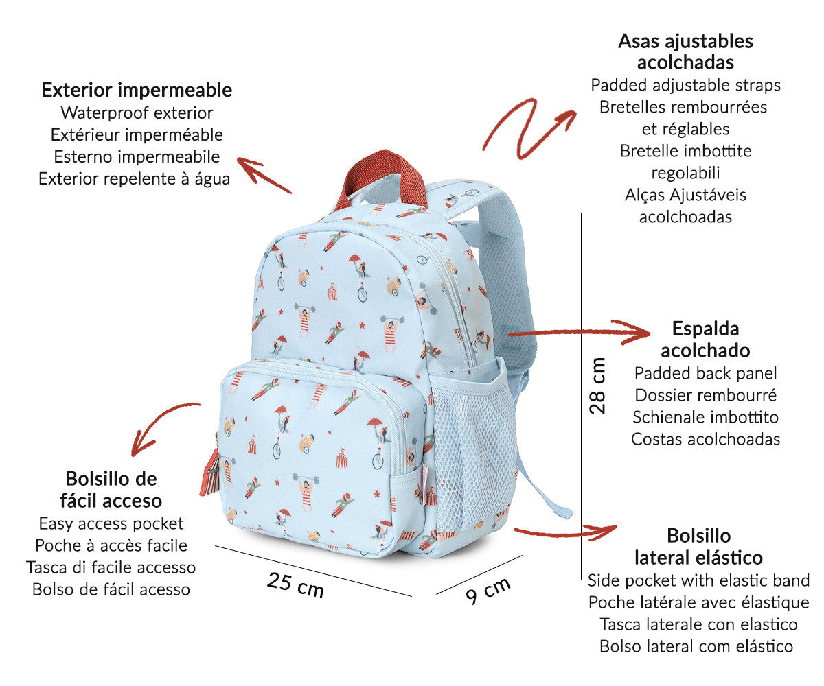 Mochila pré-escolar - Circus Show | Tutete.