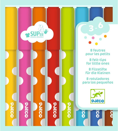 8 Marcadores Laváveis