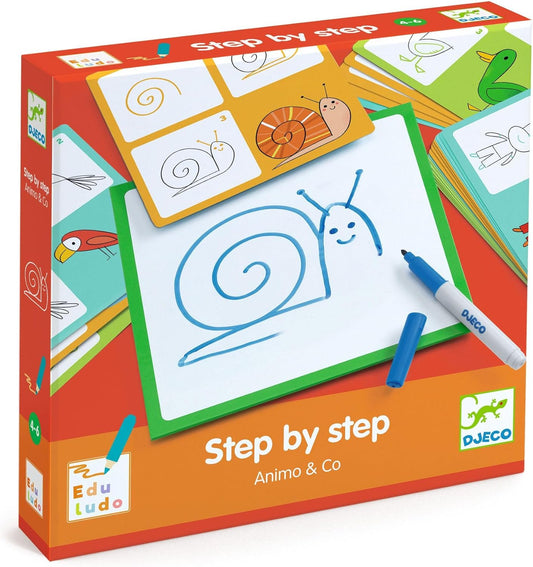 Step By Step - Aprende a Desenhar Animais | Djeco