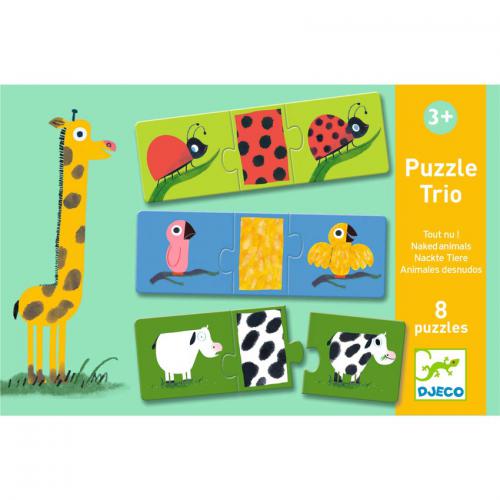DJECO - Puzzle Trio - Animais Nus