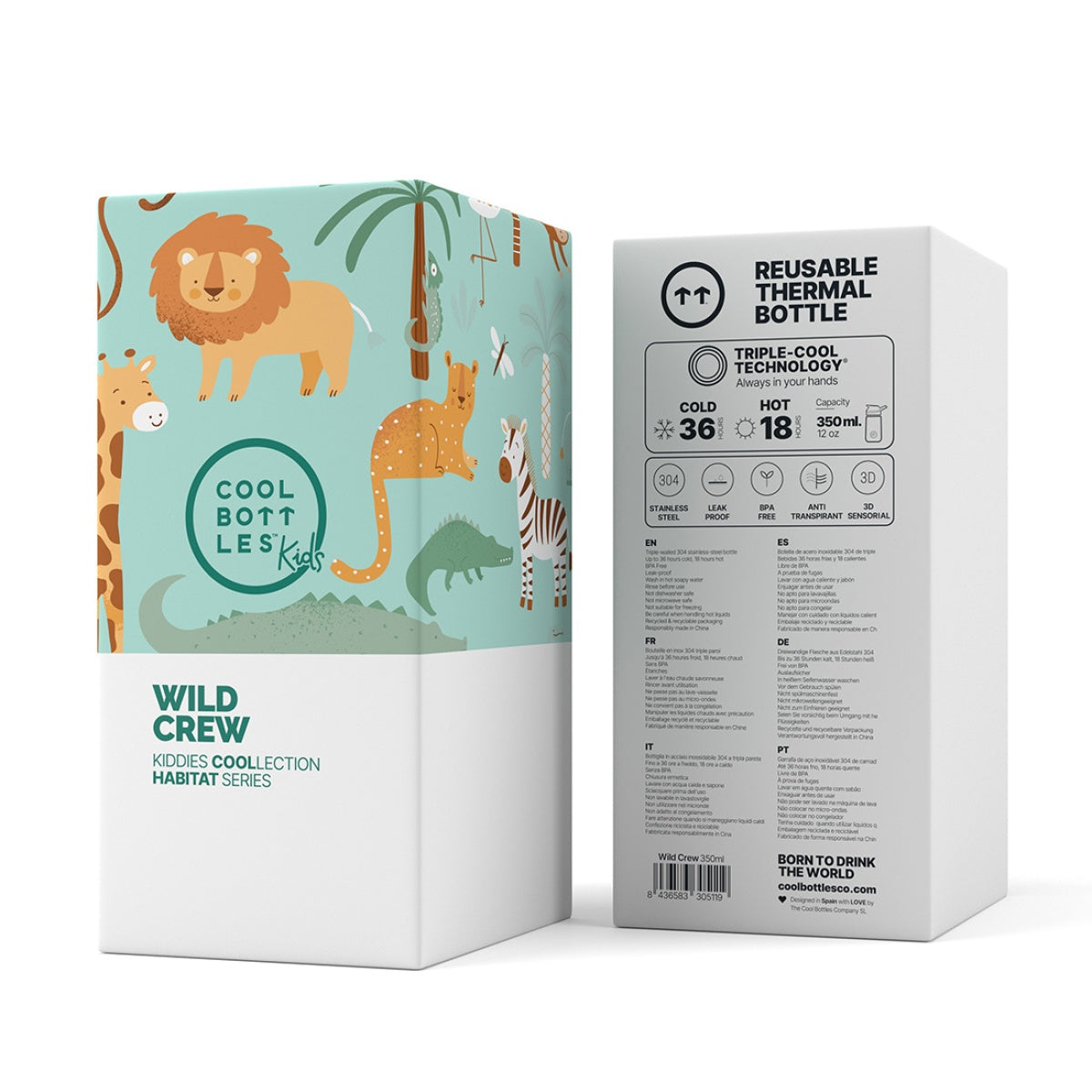 Cool Bottles - Garrafa Térmica 350ml - Wild Crew