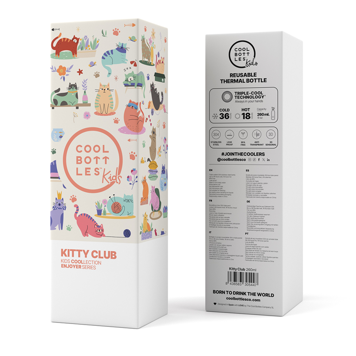Cool Bottles - Garrafa Térmica 260ml - Kitty Club.
