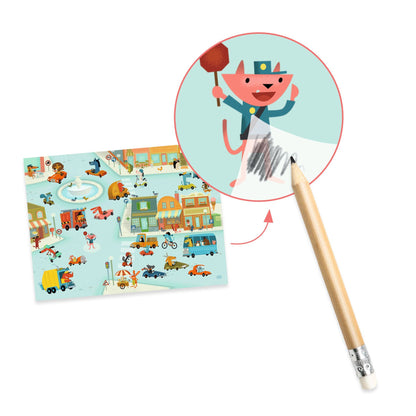 Jogo de Decalcar - 3 Cenários | Djeco