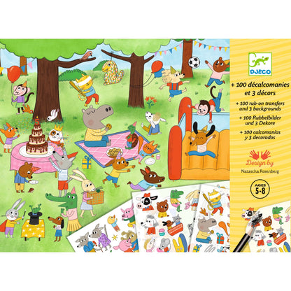 Hora da Festa - 100 Decalques e 3 Cenários | Djeco