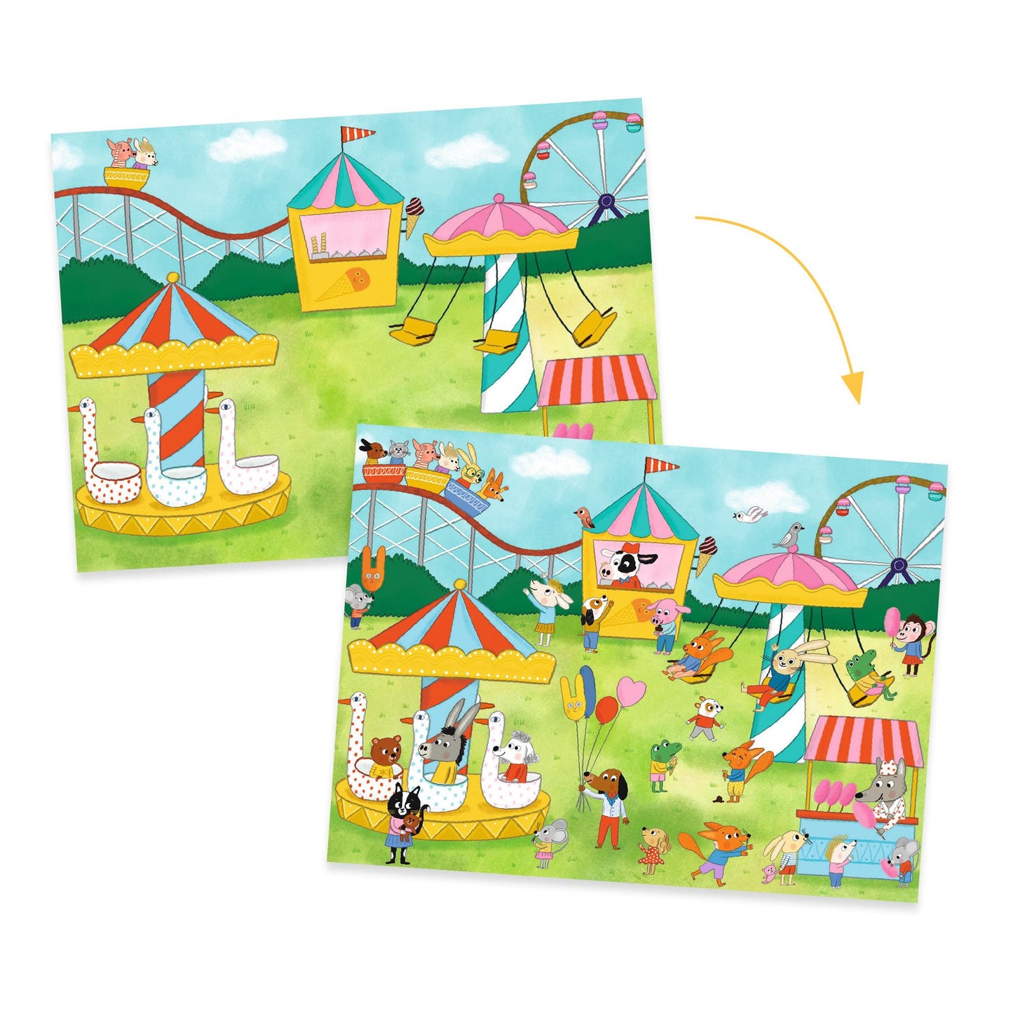 Hora da Festa - 100 Decalques e 3 Cenários | Djeco