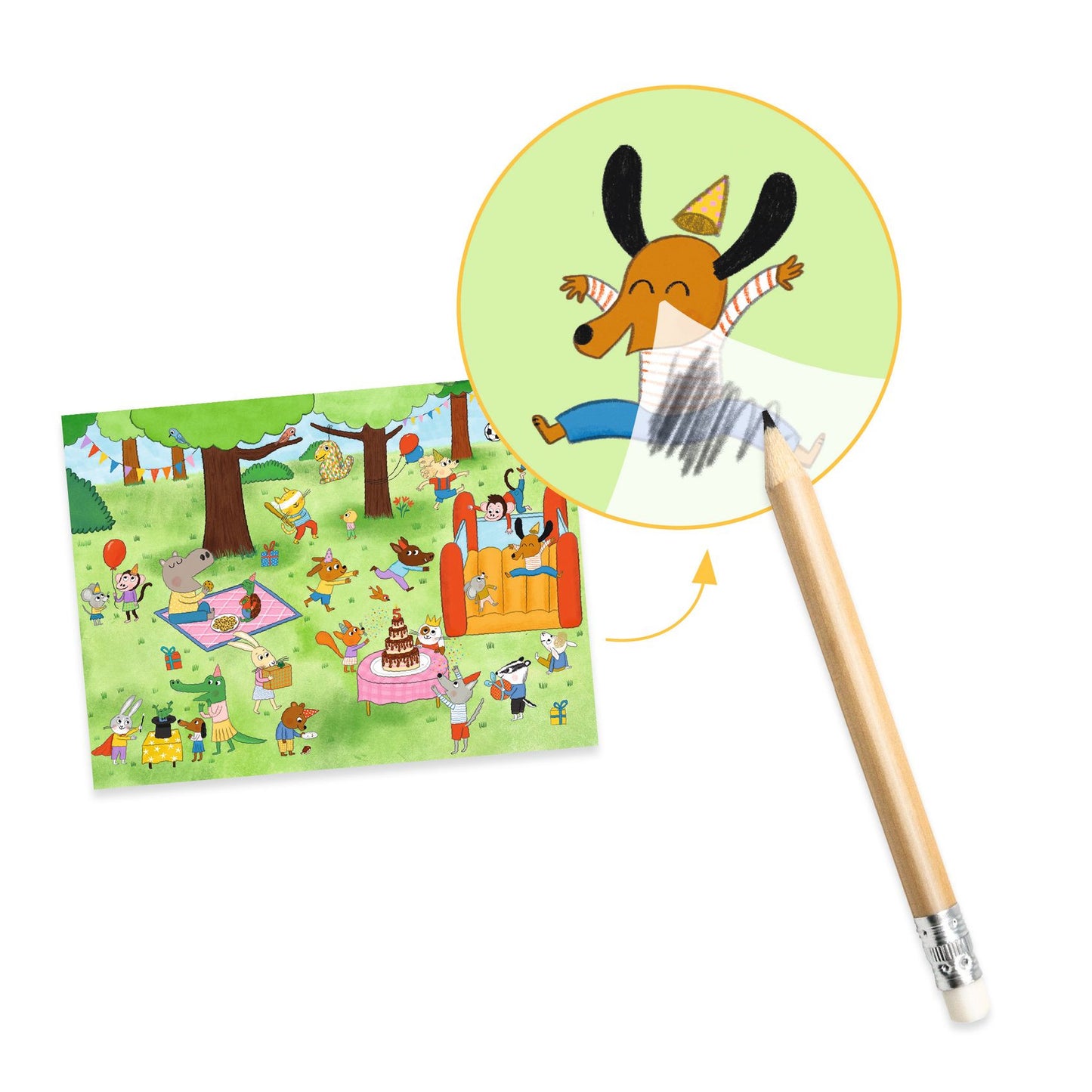 Hora da Festa - 100 Decalques e 3 Cenários | Djeco