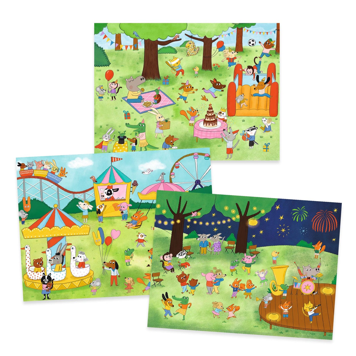 Hora da Festa - 100 Decalques e 3 Cenários | Djeco