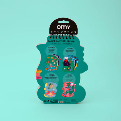 Super Livro de Autocolantes e Colorir - Dino | OMY