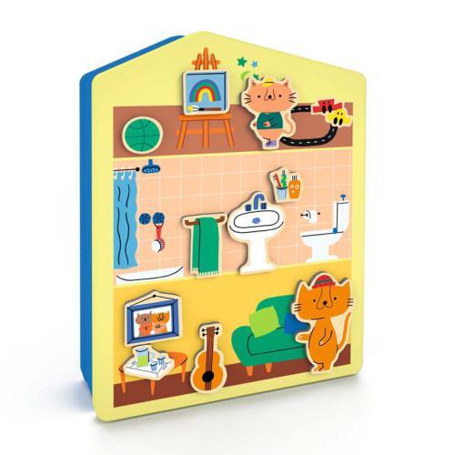 InZeHouse – Caixa de Metal com Imans de Madeira | Djeco