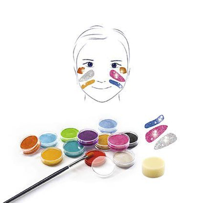 Pinturas Faciais - Paleta de 6 Cores Metallic | Djeco