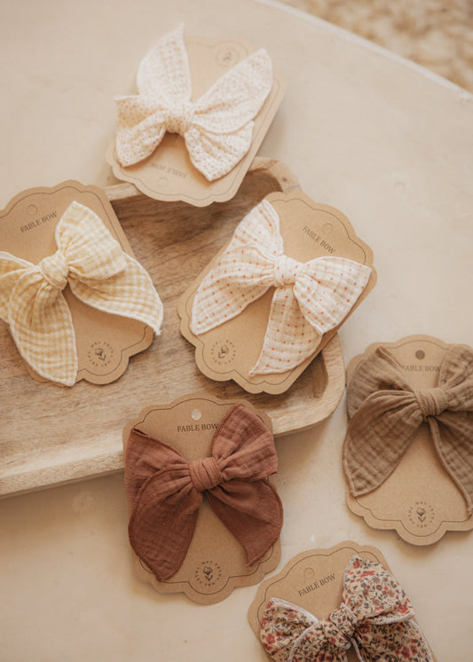 Gancho Cabelo com Laço - Organic Squares | Mrs. Ertha