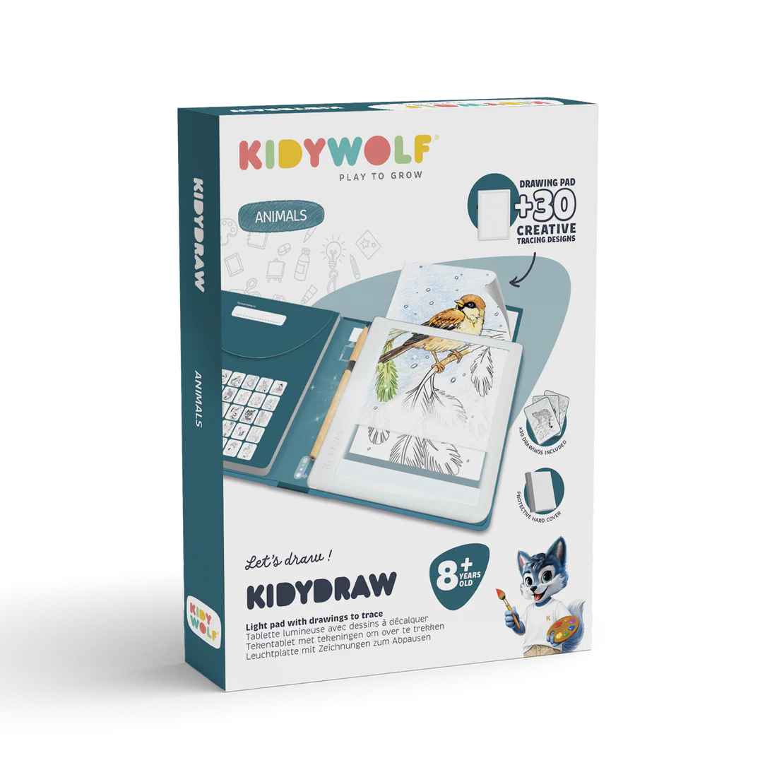 Tablet de Desenho C/ Luz - Kidydraw Pad 8+ | Kidywolf