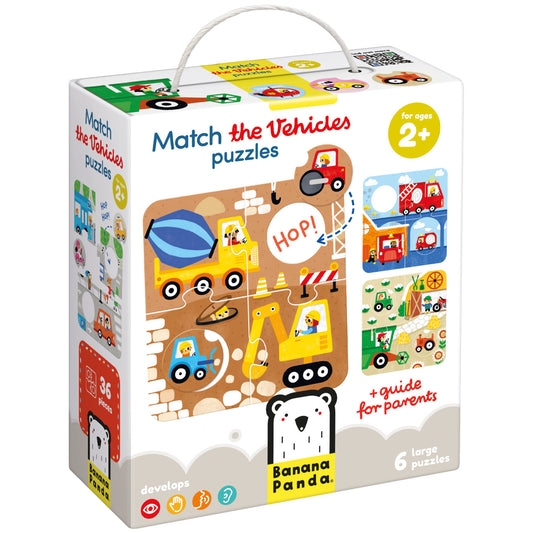 Puzzle - Match the Vehicles | Banana Panda