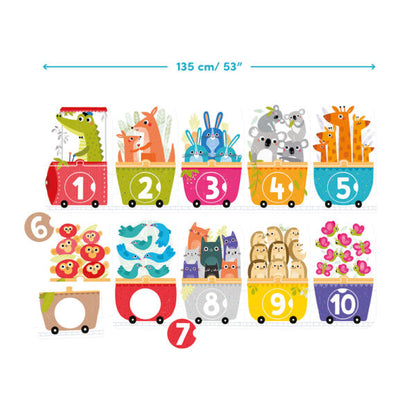 Puzzle Make a Match Number Train | Banana Panda