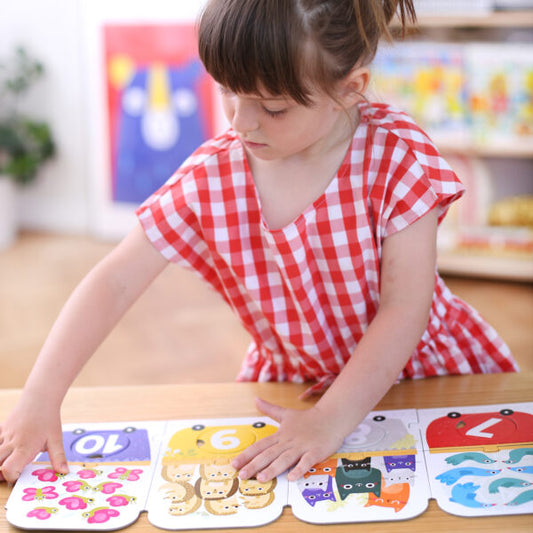 Puzzle Make a Match Number Train | Banana Panda