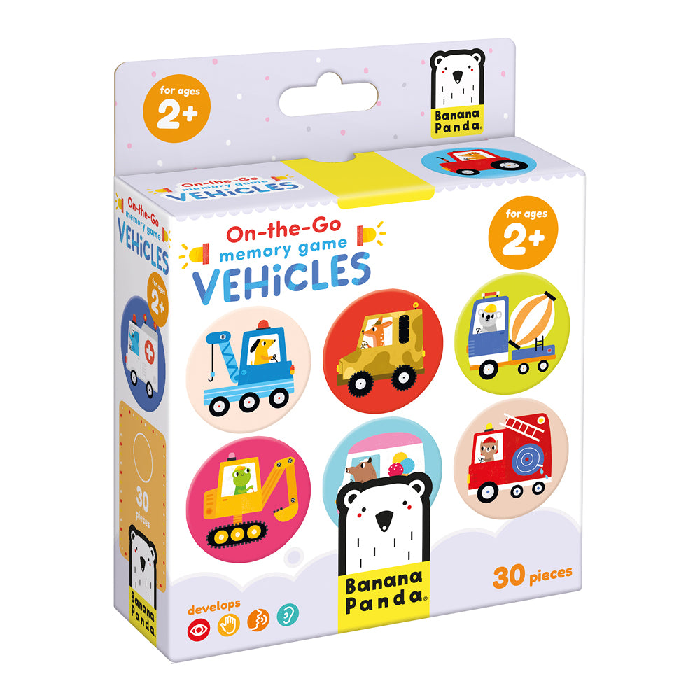 Puzzle On-the-Go Memory Game - Vehicles | Banana Panda