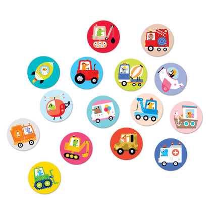 Puzzle On-the-Go Memory Game - Vehicles | Banana Panda
