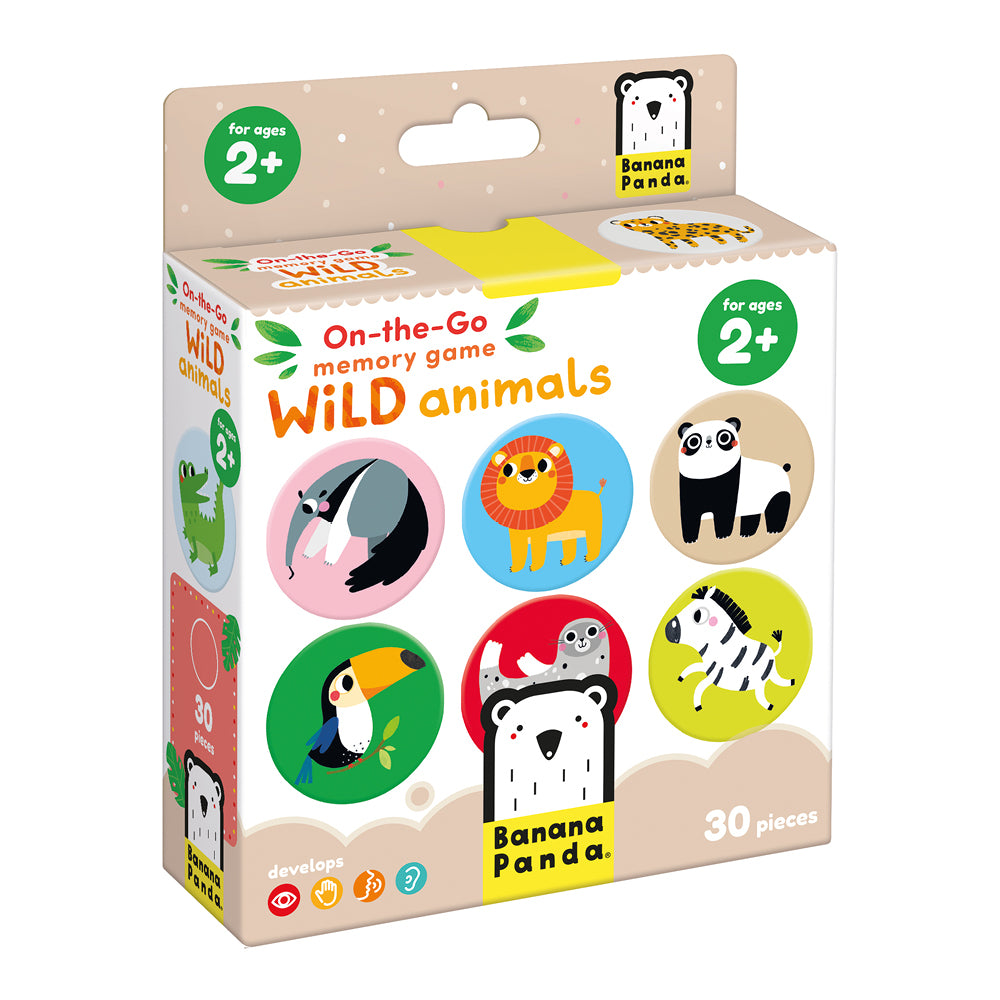 Puzzle On-the-Go Memory Game - Wild Animals | Banana Panda