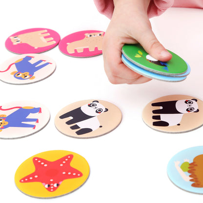 Puzzle On-the-Go Memory Game - Wild Animals | Banana Panda