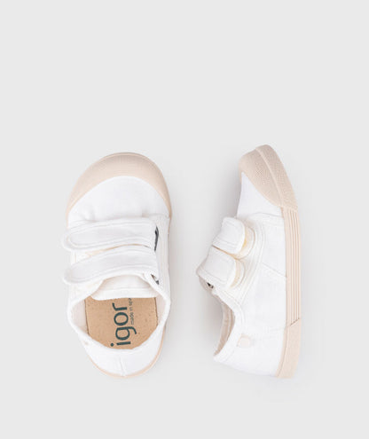 Ténis de Lona Duplo Velcro - Branco | Igor