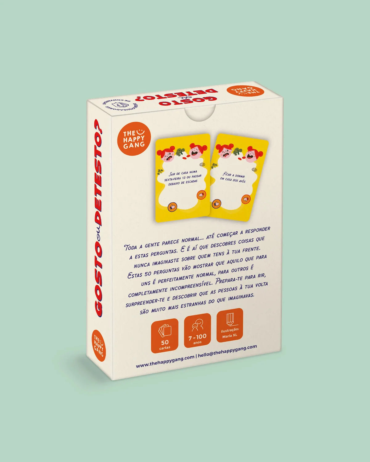 Jogo de Cartas - Gosto ou Detesto - The Happy Gang.