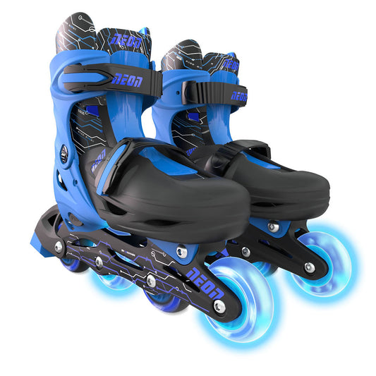 Patins Evolutivos Combo - Azul Neon - Yvolution