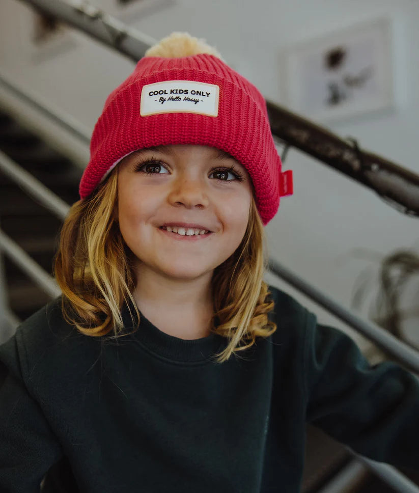 Gorro Criança - Color Block Framboise