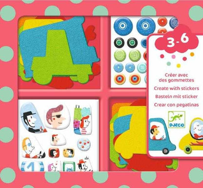 Criar Autocolantes com Textura - Adoro Carros | Djeco