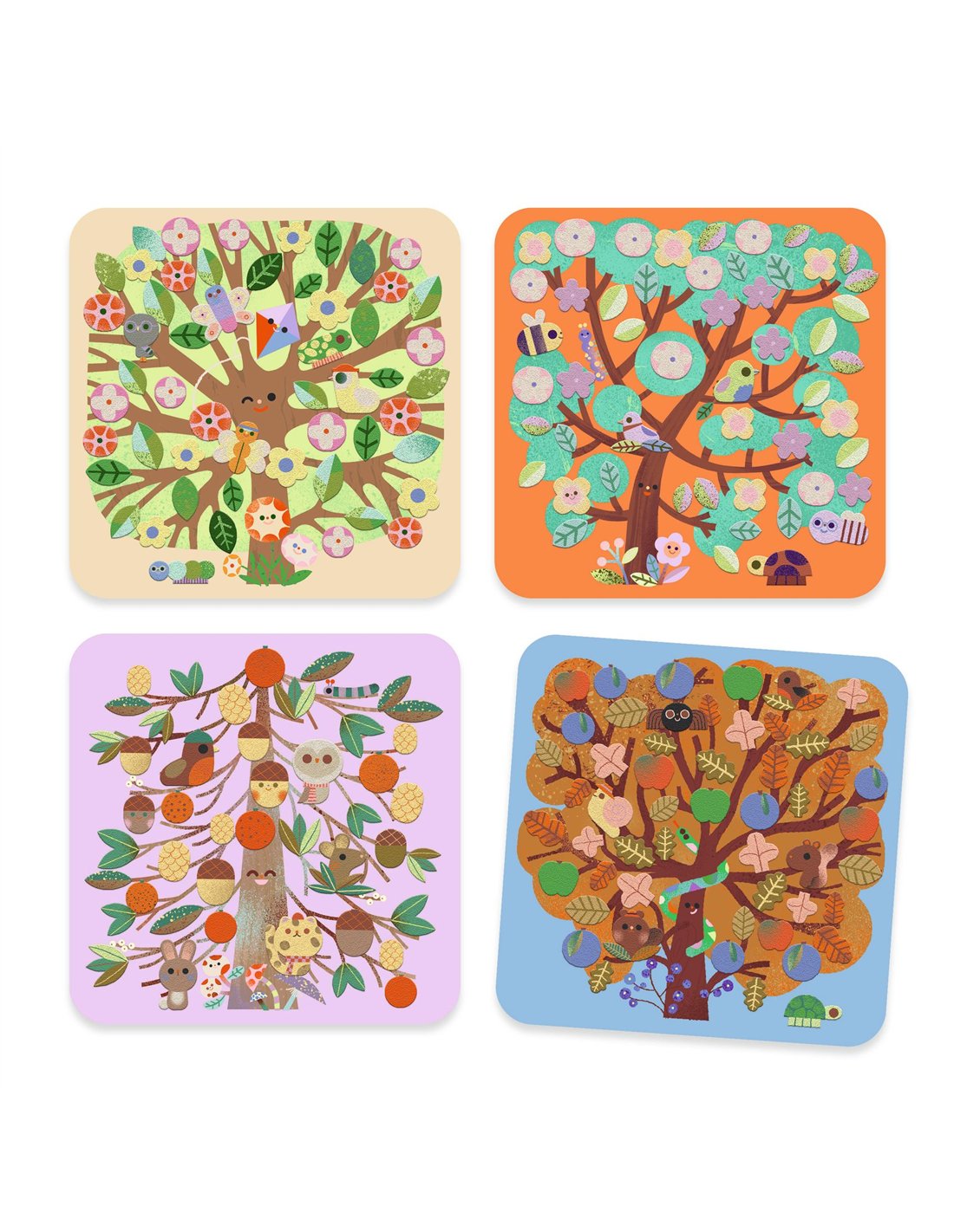 Atividade de Colagens em Feltro - Estações do Ano | Djeco