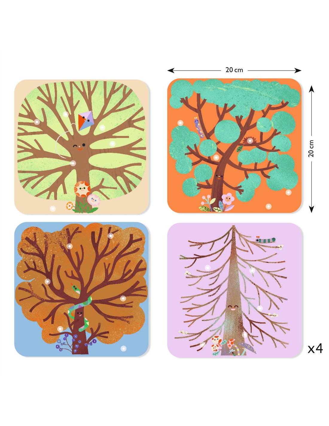 Atividade de Colagens em Feltro - Estações do Ano | Djeco