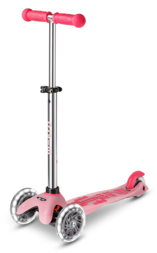 Trotinete - Mini Micro Deluxe Glow LED Rosa