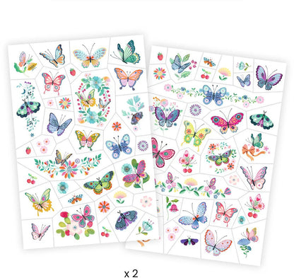 50 Tatuagens Holográficas - Borboletas | Djeco
