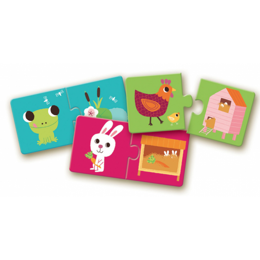 Puzzle Duo - Habitat dos Animais | Djeco