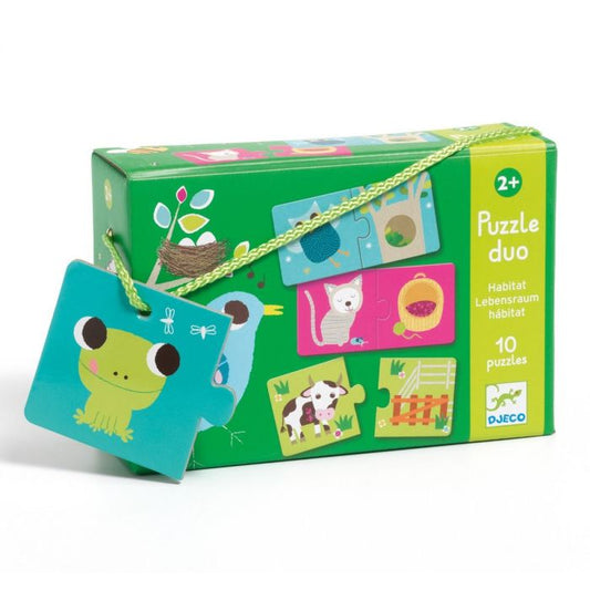 Puzzle Duo - Habitat dos Animais | Djeco