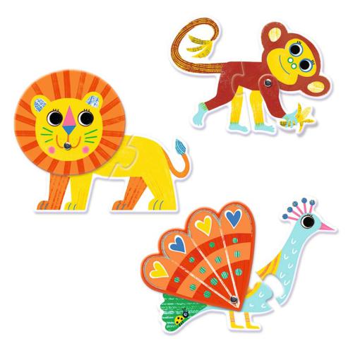 Puzzle Duo - Animais Articuláveis | Djeco