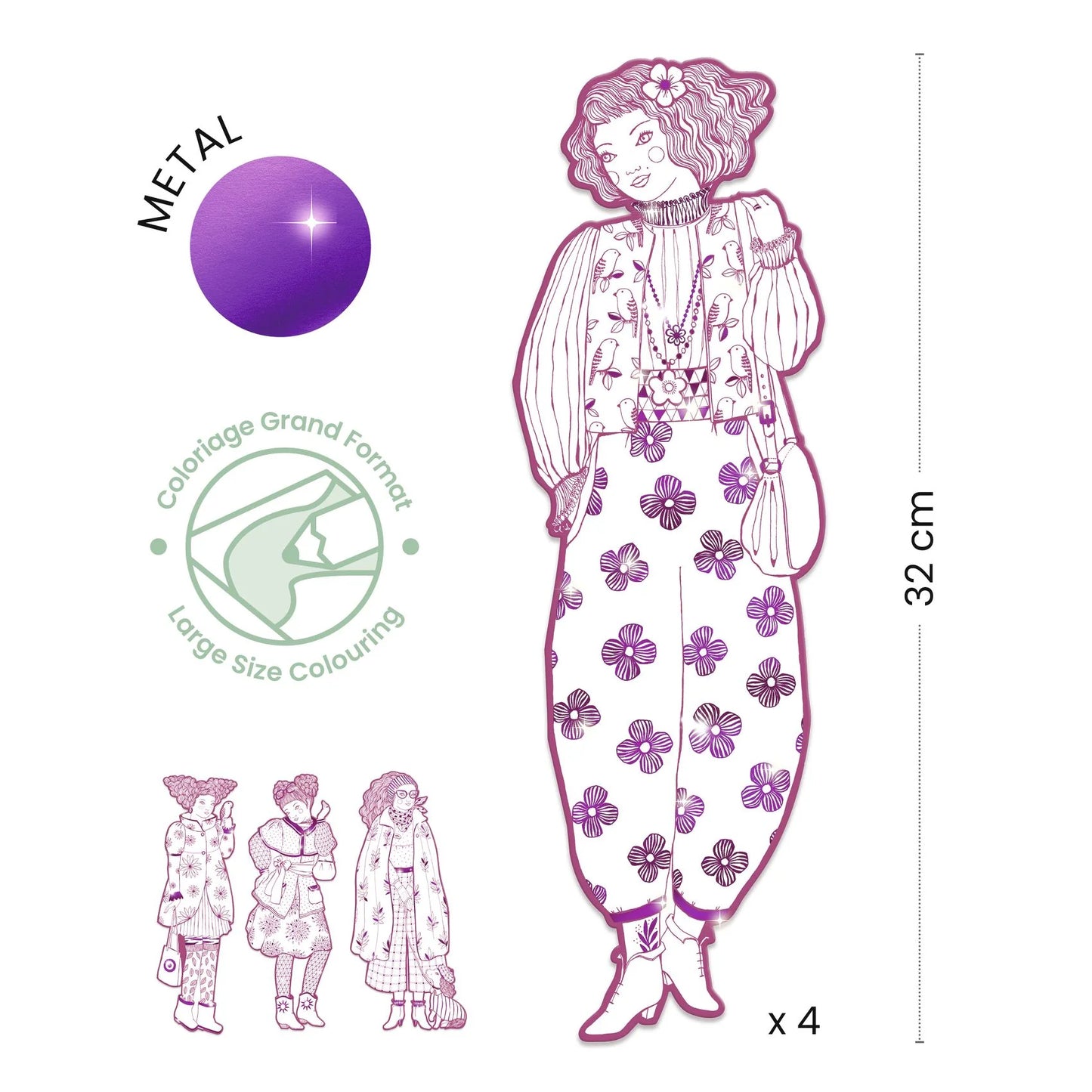 Rosemary & Friends - Silhuetas para Colorir  | Djeco