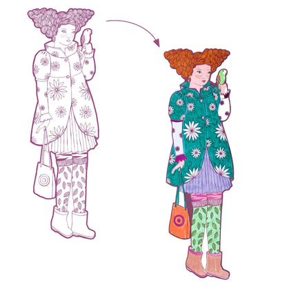 Rosemary & Friends - Silhuetas para Colorir  | Djeco