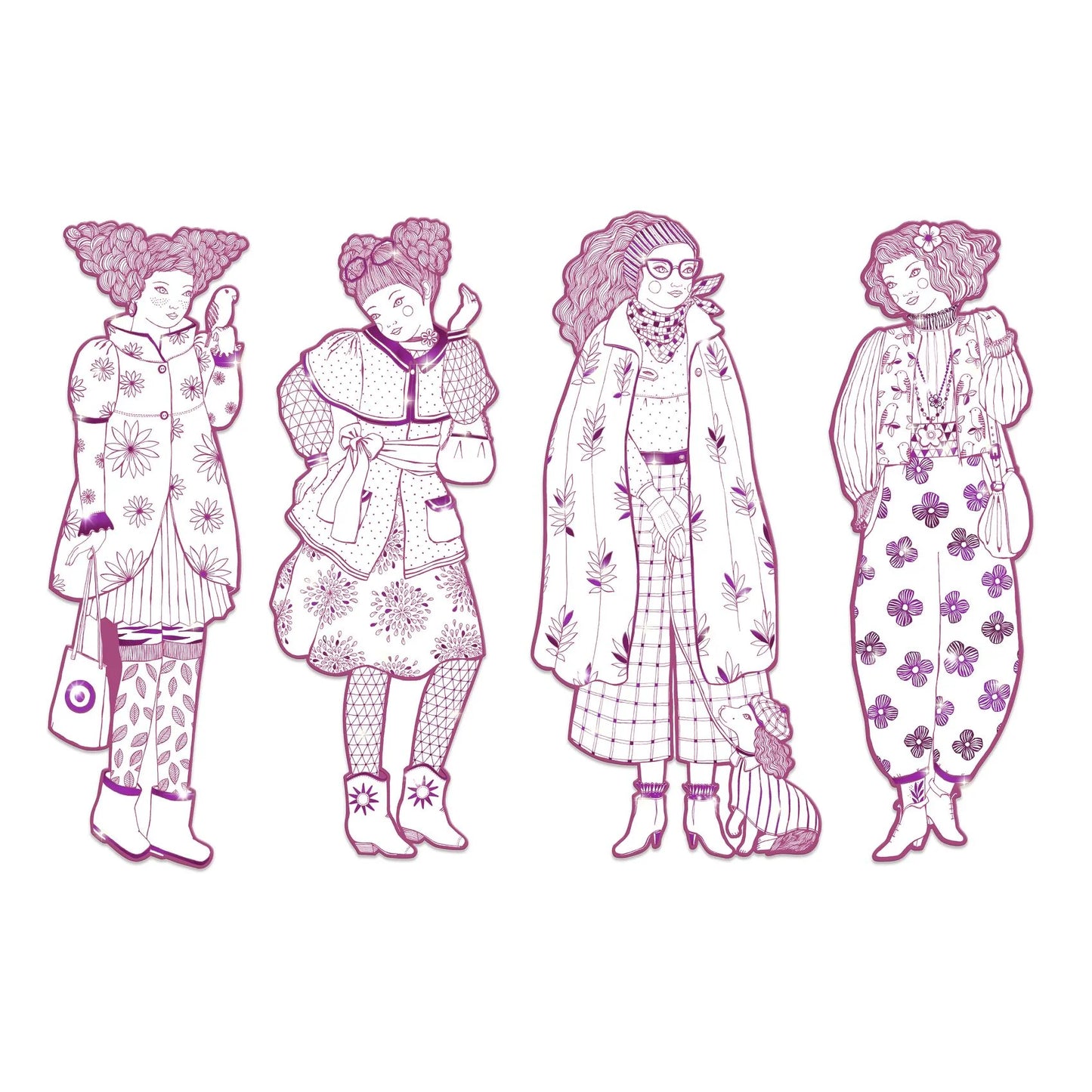 Rosemary & Friends - Silhuetas para Colorir  | Djeco