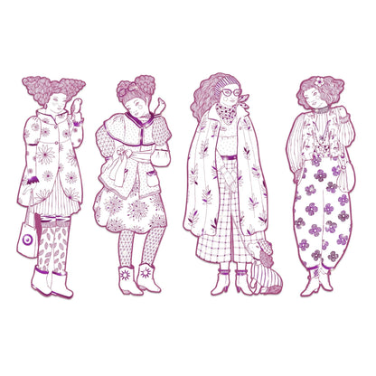 Rosemary & Friends - Silhuetas para Colorir  | Djeco