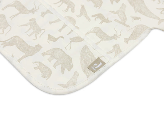 Babete com mangas - Animais - Olive Green