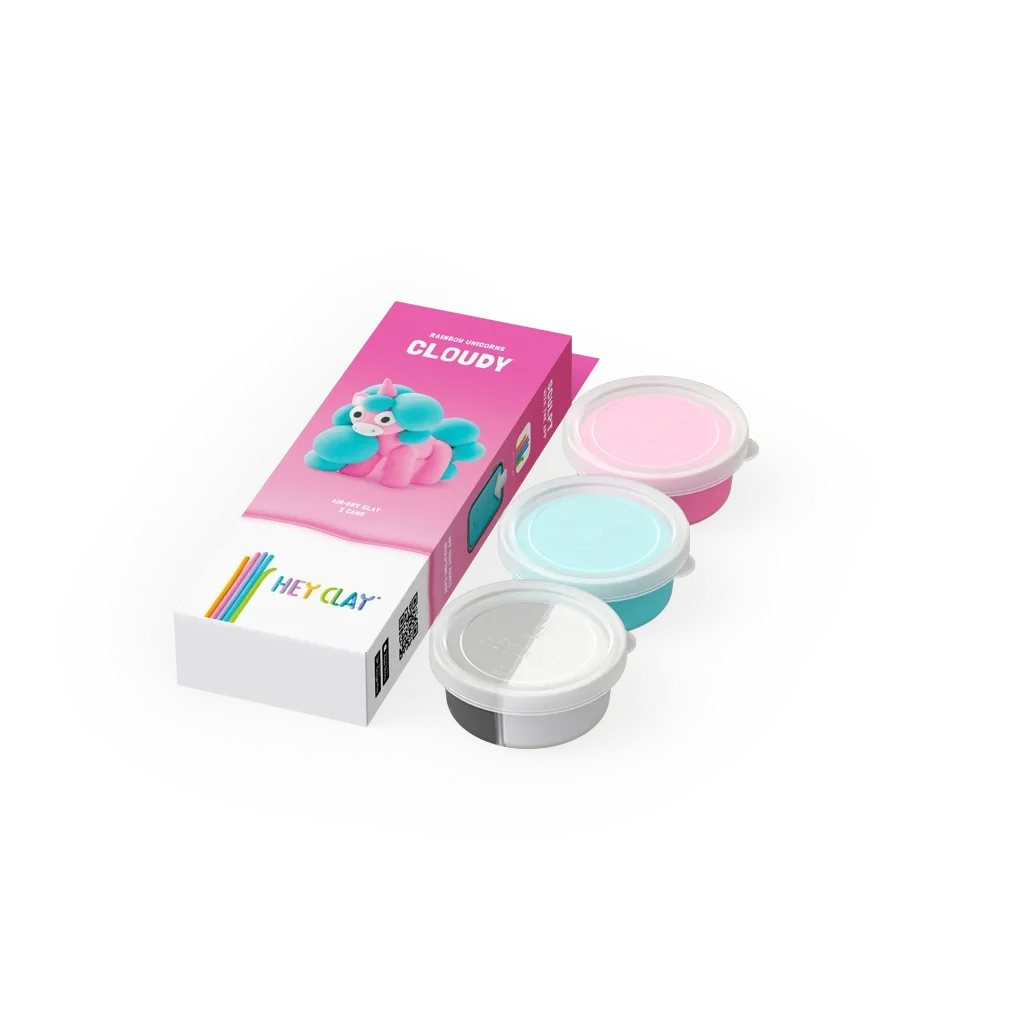 Massas de Modelar Rainbow Unicorns - Cloudy | HEY CLAY