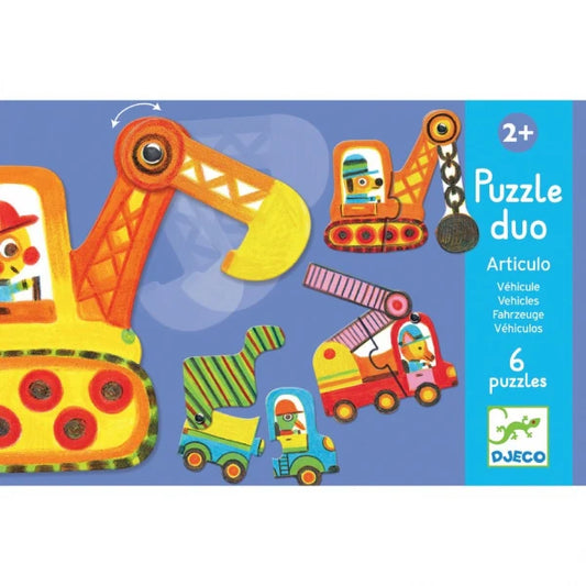 Puzzle Duo - Veículos Articulados | Djeco
