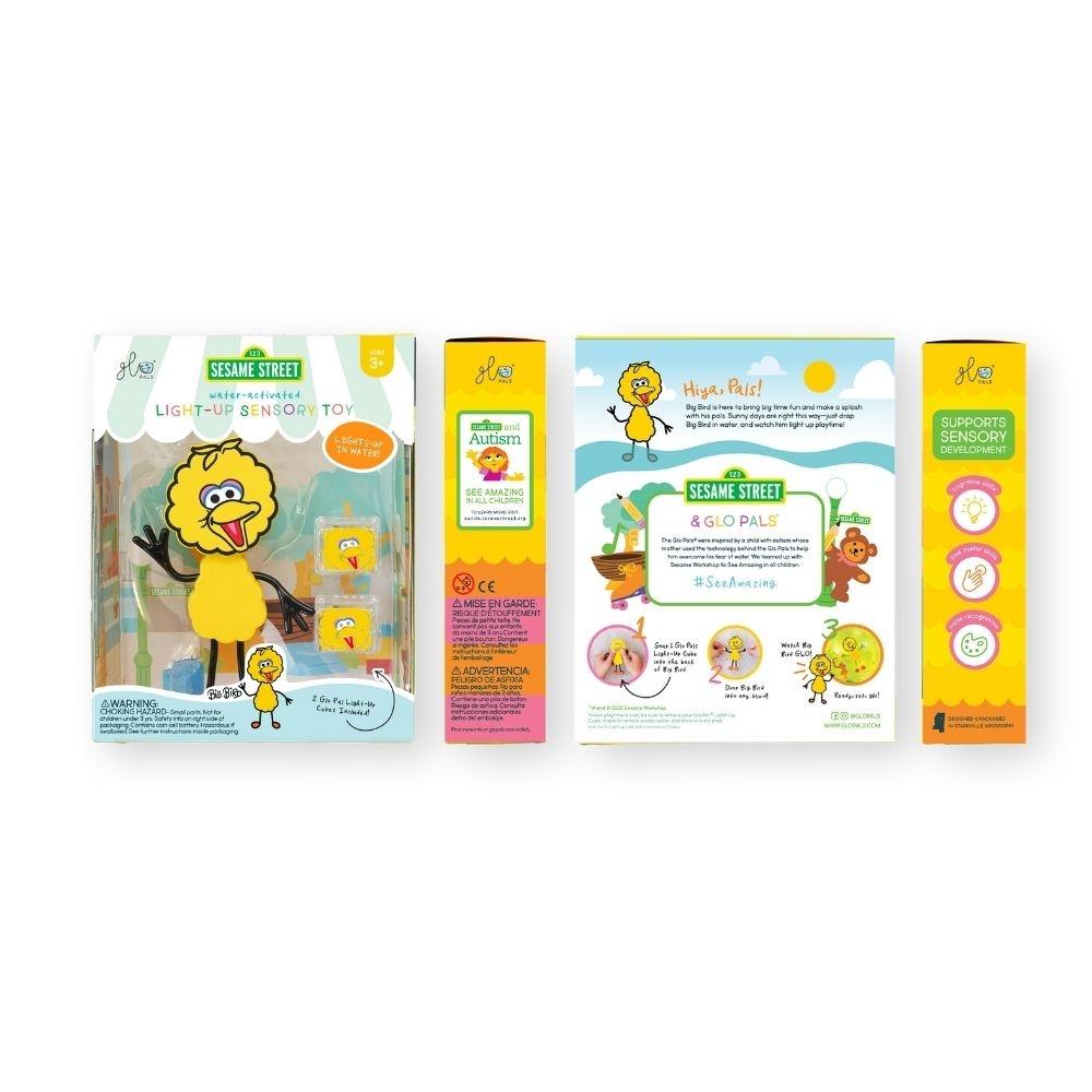 Pack Personagem Big Bird + 2 cubos luminosos - Glo Pals